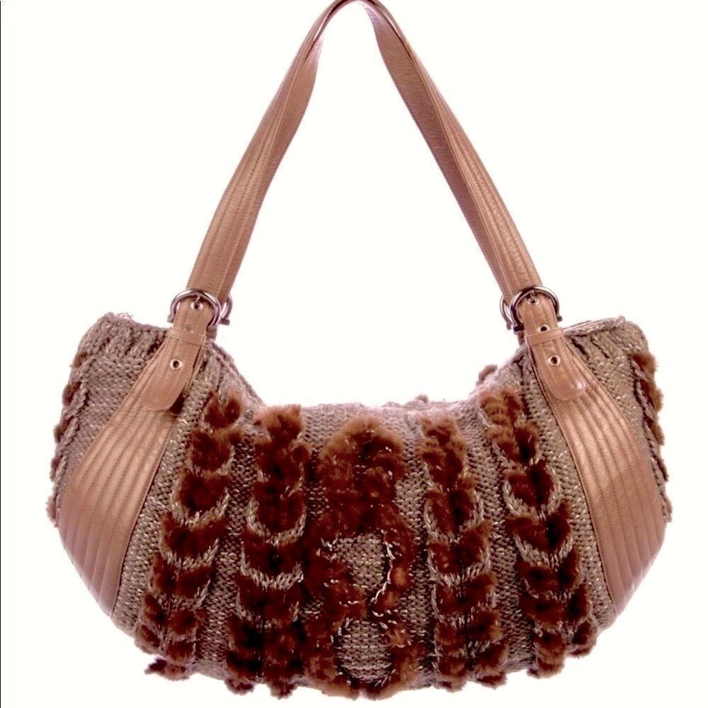 NEW SALVATORE FERRAGAMO BALENA MINK LEATHER HOBO HANDBAG - Picture 14 of 16
